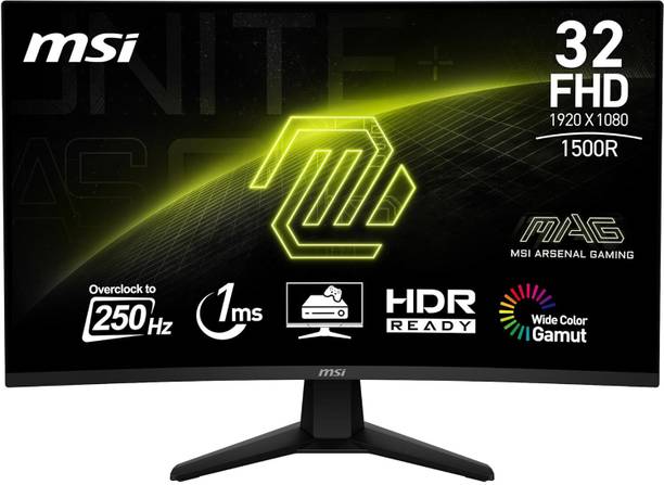 MSI MAG Series 80.01 cm (32 inch) Curved Full HD LED Backlit VA Panel Gaming Monitor (MAG 32C6X)