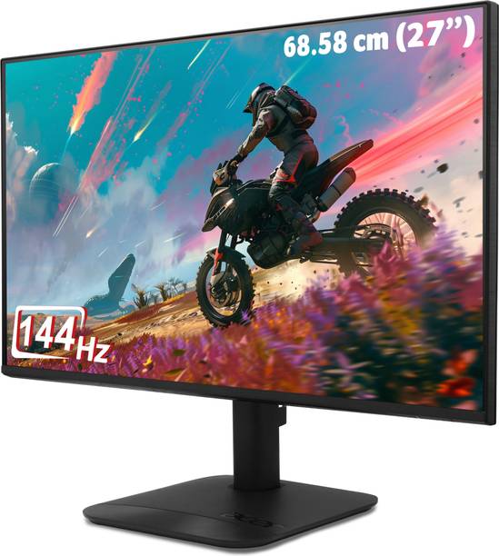 Acer KA-Series 68.58 cm (27 inch) Full HD LED Backlit IPS Panel with 250 Nits Brightness, 99% sRGB, 1 x (VGA & HDMI Port) with Inbox HDMI Cable, Inbuilt Stereo Speakers, Vision Care Monitor (UM.HX2SS.601)