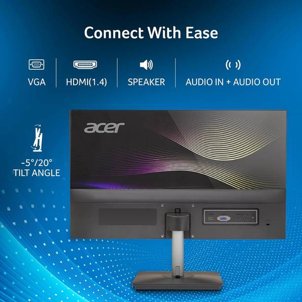 Acer 23.8 inch Full HD LED Backlit IPS Panel Monitor (RS242Y)  (Frameless, AMD Free Sync, Response Time: 1 ms, 100 Hz Refresh Rate)