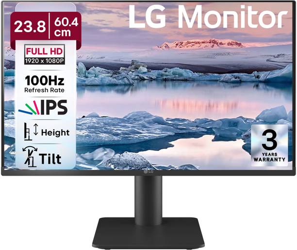 LG UltraGear 60.96 cm (24 inch) Full HD LED Backlit IPS Panel 23.8 (60.4cm) IPS Full HD display, 100Hz Refresh Rate, 3-side Virtually Borderless design, Reader Mode / Flicker Safe, OnScreen Control, H