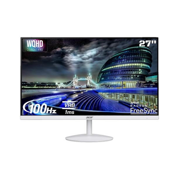Acer 68.58 cm (27 inch) WQHD LED Backlit IPS Panel with HDR10, 2X1W Inbuilt Speakers, Flicker , Blue Light Shield, Ultra Thin Monitor (SA272U)