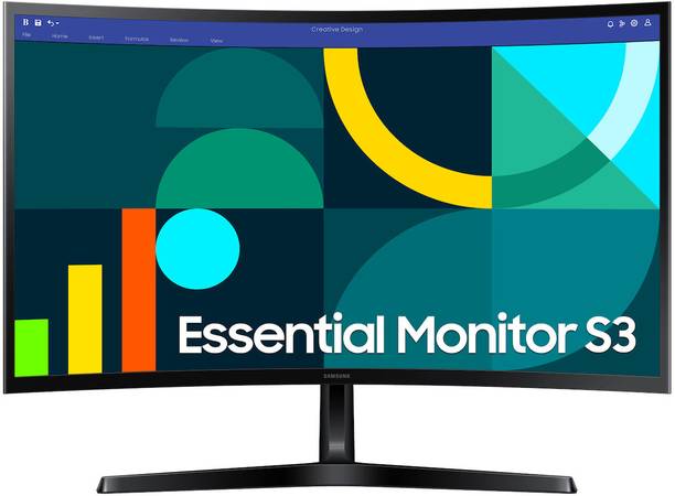 Samsung S3 Essemtial Curved 68.58 cm (27 inch) Curved Full HD VA Panel Gaming Monitor (LS27D368GAWXXL ESSENTIAL)