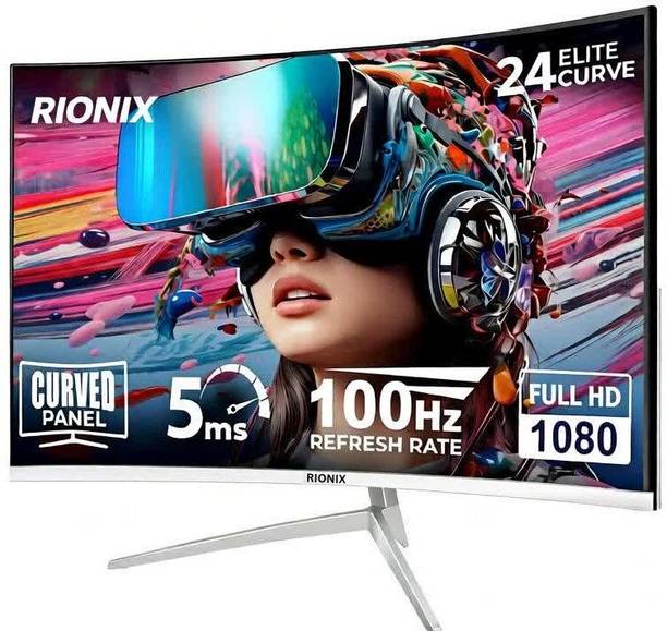 रायोनिक्स 60।96 सीएम (24 इंच) कर्व्ड लेड विथ स्पीकर डिस्प्ले 60.96 cm (24 inch) HD IPS पैनल गेमिंग मॉनिटर (CURV)