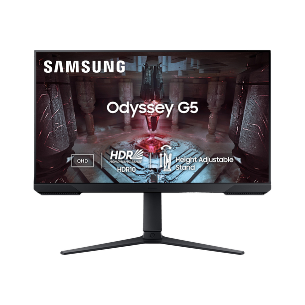 Samsung Odyssey G5 68.58 cm (27 inch) Quad HD LED Backlit VA Panel with HDR10, Height Adjustable Stand, Flat Gaming Monitor (LS27CG510EWXXL)