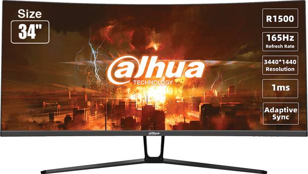 DAHUA 86.36 cm (34 inch) Curved Full HD LED Backlit IPS Panel Gaming Monitor (DHI-LM34-E330C)
