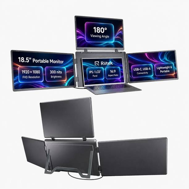 RIITEK Quad Series 46.99 cm (19 inch) HD IPS Panel Monitor (RII-EXT-MON1)