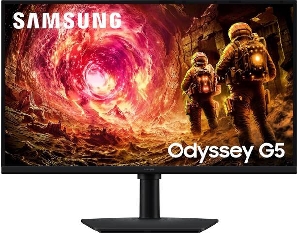 Samsung Odyssey G5 Fast IPS -LS27FG502EWXXL 68.58 cm (27 inch) Quad HD IPS Panel Gaming Monitor (LS27FG502EWXXL-300 nits,DP,HDMI,HP|Height-Tilt-Swivel-Pivot, Nvidia G-Sync Compt)