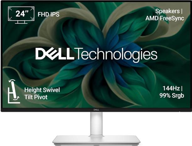 DELL S-Series 60.96 cm (24 inch) Full HD LED Backlit IPS Panel with 2xHDMI, Built-in 6W Dual Speakers, TÜV Rheinland 4-Star Eye Comfort, Flicker-free Monitor (S2425HSM)