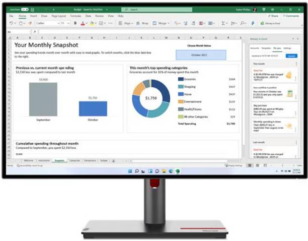 Lenovo P Series 68.58 cm (27 inch) WQHD LED Backlit IPS Panel Monitor (P27q-30)