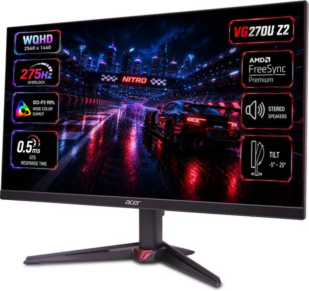 Acer VG 68.58 cm (27 inch) Quad HD LED Backlit IPS Panel Gaming Monitor (VG270U Z2)