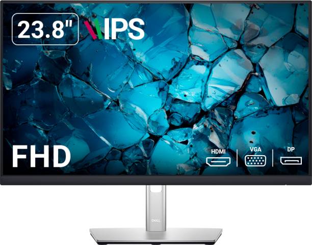 DELL P-series 24 inch Full HD LED Backlit IPS Panel with 3-Years warranty, Low Blue Light technology, 3-sided Bezel-less, HDMI, VGA, DP & USB Ports, Pivot(rotation), Swivel/Tilt/Height adjustment Monitor (P2422H)