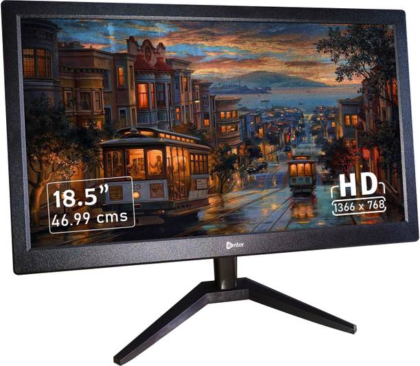 Enter HD 46.99 cm (19 inch) HD LED Backlit VA Panel Monitor (Matte Finish,Slim Design, Wall Mountable , Response Time: 5ms, 75Hz Refresh Rate)