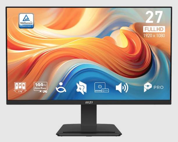 MSI 68.58 cm (27 inch) Full HD IPS Panel with Anti-Flicker Technology, 102% SRGB, Built-in Speakers, Tilt Adjustable Flat Business Monitor (PRO MP273 E14A)