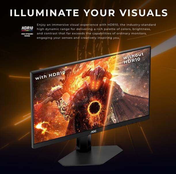 AOC 68.58 cm (27 inch) Full HD LED Backlit IPS Panel Gaming Monitor (27G4E)  (NVIDIA G Sync, Response Time: 0.5 ms, 180 Hz Refresh Rate)