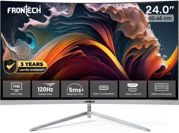 Frontech Ultima Series TRIPLE INBUILT PORTS HDMI, VGA & TYPE C | 60.96 cm (24 in
