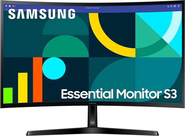 Samsung ESSENTIAL S3 1800R CURVE 68.58 cm (27 inch) Curved Full HD VA Panel Monitor (LS27D368GAWXXL-(1920x1080)|VGA,HDMI, HP|Game Mode|EyeSaver Mode|Flicker Free|)