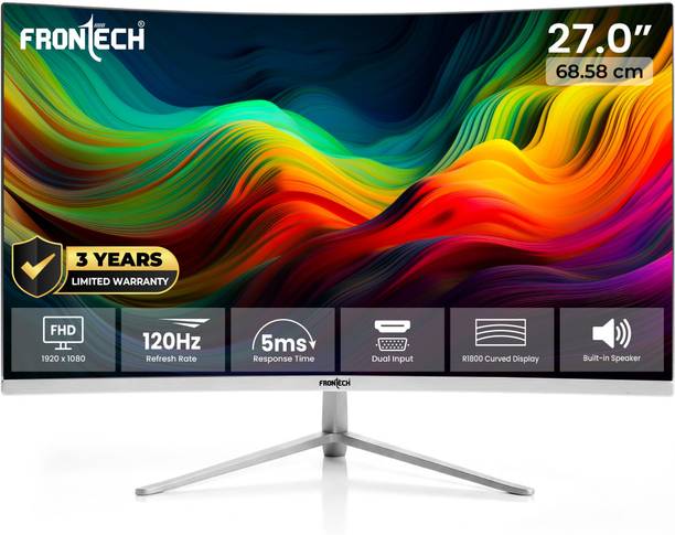 Frontech Ultima Series 68.58 cm (27 inch) Curved Full HD LED Backlit VA Panel Monitor (MON-0085)