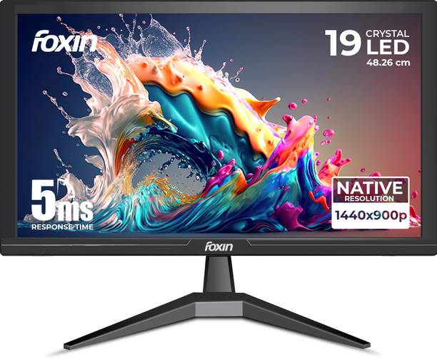 Foxin CRYSTAL 48.26 cm (19 inch) HD TN Panel Monitor (Flat LED Monitor 19 Inch)