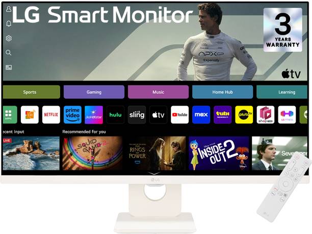 LG 80.01 cm (32 inch) Full HD IPS Panel with webOS, Apple AirPlay 2, HomeKit compatibility, 5Wx2 speakers, Magic remote compatible Smart Monitor (32SR50F-WA.ATREMSN)