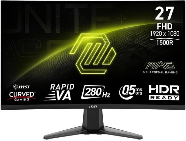 MSI 68.58 cm (27 inch) Curved Full HD VA Panel with Anti-Flicker Technology, VESA Mountable, 102% SRGB, HDR Ready, 1500R Curvature, Tilt Adjustable Gaming Monitor (MAG 276CXF)