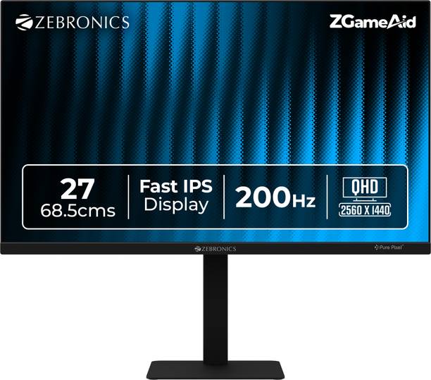 ZEBRONICS 68.5 cm (27 inch) Quad HD IPS Panel Gaming Monitor (Zeb-S27A (200Hz))