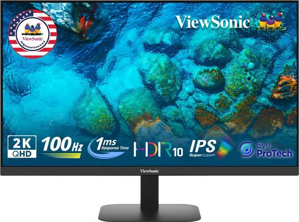 ViewSonic 68.58 cm (27 inch) Quad HD LED Backlit IPS Panel Monitor (VA2708-2K-MHD)