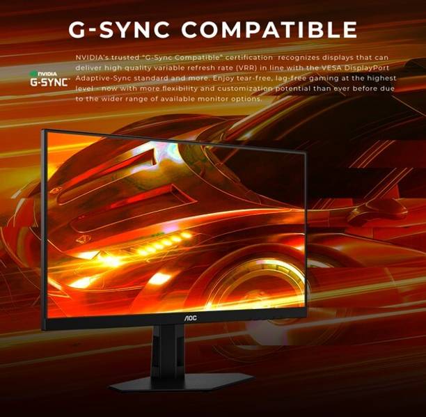 AOC 68.58 cm (27 inch) Full HD LED Backlit IPS Panel Gaming Monitor (27G4E)  (NVIDIA G Sync, Response Time: 0.5 ms, 180 Hz Refresh Rate)