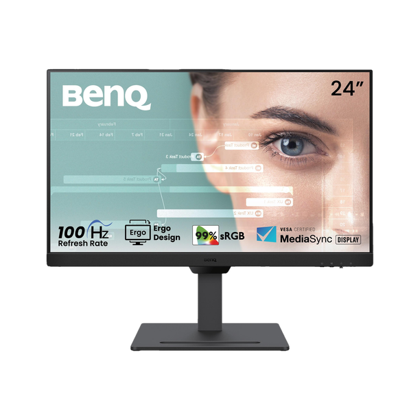 BenQ GW2490T 60.96 cm (24 inch) Full HD LED Backlit IPS Panel with 99% sRGB, Height Adjustable, Eye-careU, Dual HDMI, Display Port, Bezel-Less, Eyesafe, VESA MediaSync, Brightness Intelligence, Low Bl