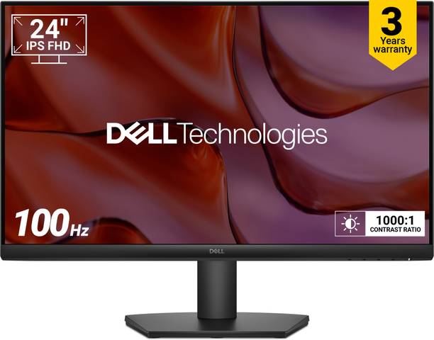 DELL SE-Series 60.96 cm (24 inch) Full HD LED Backlit IPS Panel with Contrast 1,000:1, Tilt Adjustment, 1x HDMI, 1xVGA, 3 Years Warranty, TUV Rheinland 3-star Eye Comfort, Ultra-Thin Bezel Monitor (SE2425HM)