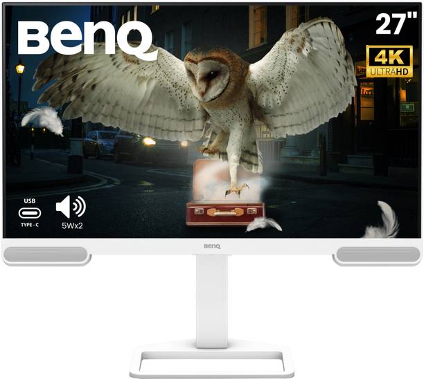 BenQ EW2790U 68.58 cm (27 inch) 4K Ultra HD LED Backlit IPS Panel with 95% P3, AI Contrast, 5WX2 treVolo Speakers, USB Type-C (65W PD), 3xHDMI, USB Hub, Ergonomic Design, Display Pilot 2, Eye-Care, Entertainment Monitor (EW2790U)