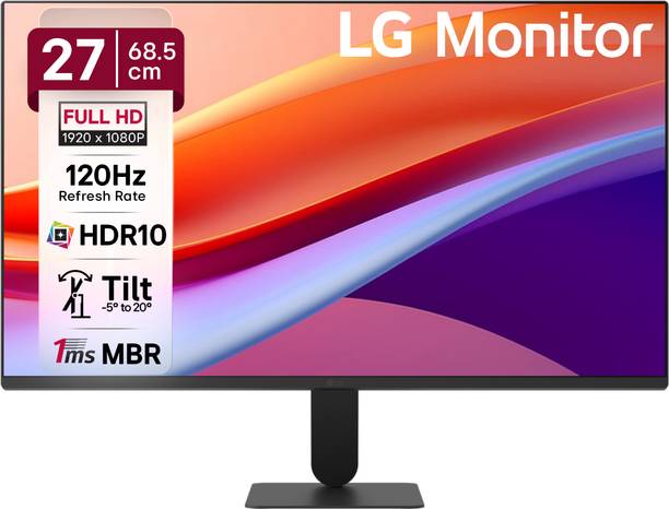 LG 68.0 cm (27 inch) Full HD LED Backlit IPS Panel with Anti-Glare, sRGB 99%, HDR10, 3-Side Virtually Borderless, Reader Mode, Flicker Safe, VGA, HDMI, Slim Stand Monitor (27U411A-BD)
