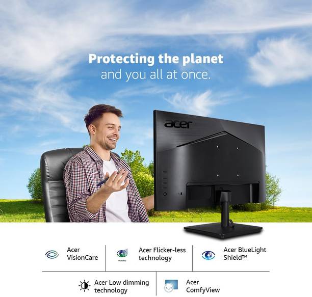 Acer 21.5 inch Full HD LED Backlit IPS Panel Monitor (V227Q E3)  (AMD Free Sync, Response Time: 4 ms, 100 Hz Refresh Rate)
