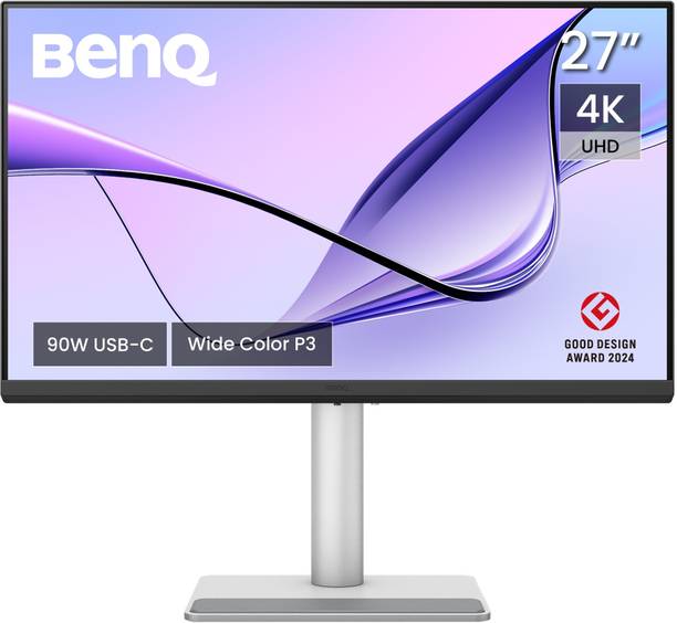 BenQ MA270U 68.58 cm (27 inch) 4K Ultra HD LED Backlit IPS Panel with P3 Color Gamut, Dual USB-C (90W PD), USB Hub, Brightness & Volume Control, Display Pilot2.0, Integrated Mac Controls, Height Adjustable Stand Monitor (MA270U)