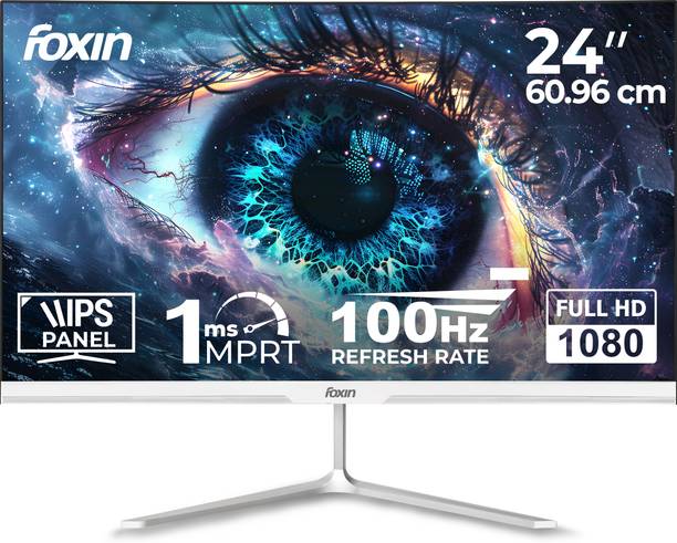 Foxin Elite 60.96 cm (24 inch) Full HD LED Backlit IPS Panel Monitor (IPS Panel | 100Hz | True Pixel | Anti-Glare & Flicker Free)