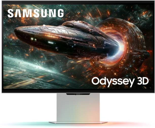 Samsung Odyssey 3D 68.58 cm (27 inch) 4K Ultra HD LED Backlit IPS Panel with HDR10+, Inbuilt Speakers, Glasses-free 3D Experience, AMD Free Sync Compatible, Flat Gaming Monitor (LS27FG900XWXXL)