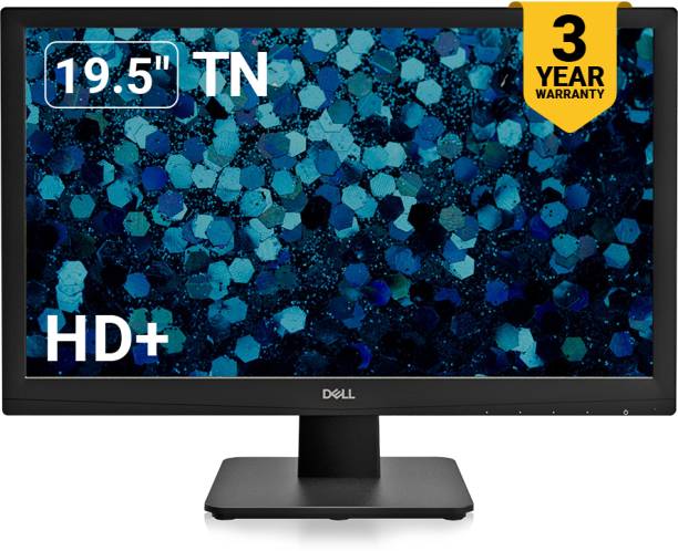 DELL 19.5 inch HD with Contrast Ratio 600:1/600:1(Dynamic), 16.7 Million Colours, Colour Gamut 72% Ntsc(Cie 1931), 3-Year Warranty, HDMI & VGA, Tilt adjustment Monitor (D2020H)
