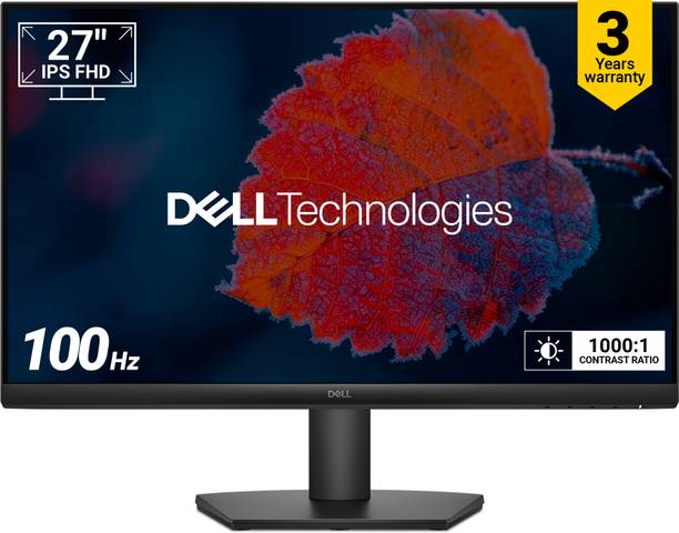DELL SE-Series 68.58 cm (27 inch) Full HD LED Backlit IPS Panel with Contrast 1,000:1, Tilt Adjustment, 1x HDMI, 1xVGA, 3 Years Warranty, TUV Rheinland 3-star Eye Comfort, Ultra-Thin Bezel Monitor (SE2725HM)