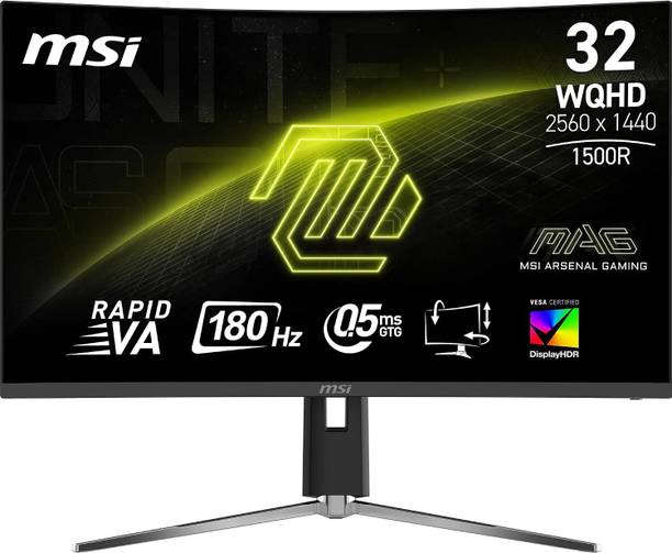 MSI MAG 80.01 cm (32 inch) Curved WQHD VA Panel Gaming Monitor (MAG 32CQ6PF)