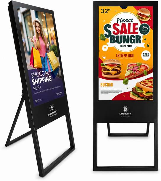 LIMEBERRY Digital Signage Standee Gold Series Projector Screen Kiosk Advertisement Machine 2026 Latest model 81.28 cm (32 inch) Full HD LED Backlit IPS Panel Monitor (LB321-AU)