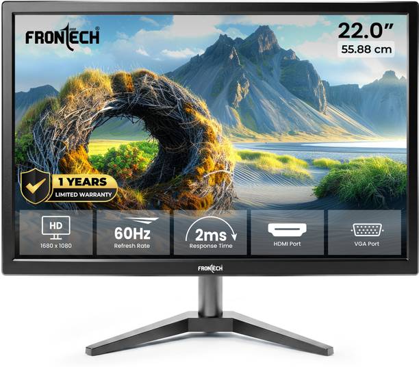 Frontech - 55.88 cm (22 inch) HD LED Backlit VA Panel Monitor (MON_0060)