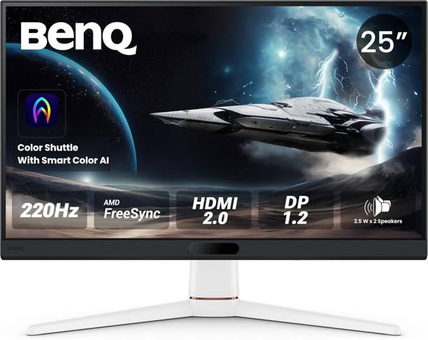 BenQ MOBIUZ EX251 62.2 cm (25 inch) Full HD LED Backlit IPS Panel with VESA Display HDR400, DP 1.2, HDMI 2.0, USB Hub, 95% P3, Game Optimized Color, 2.5WX2 Speakers Gaming Monitor (MOBIUZ EX251)