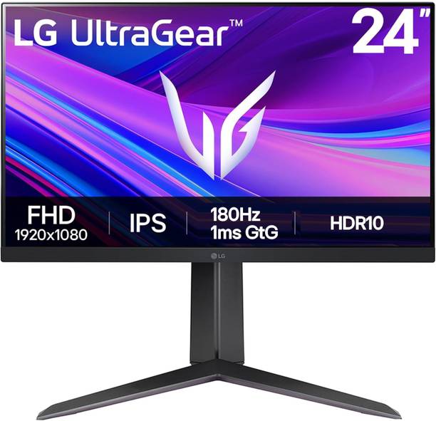 LG UltraGear 60.96 cm (24 inch) Full HD IPS Panel with HDR10, NVIDIA G-SYNC Comaptible, Tilt-able Stand, 3-side virtually borderless design Gaming Monitor (24GS60F-BB.ATREMVN)