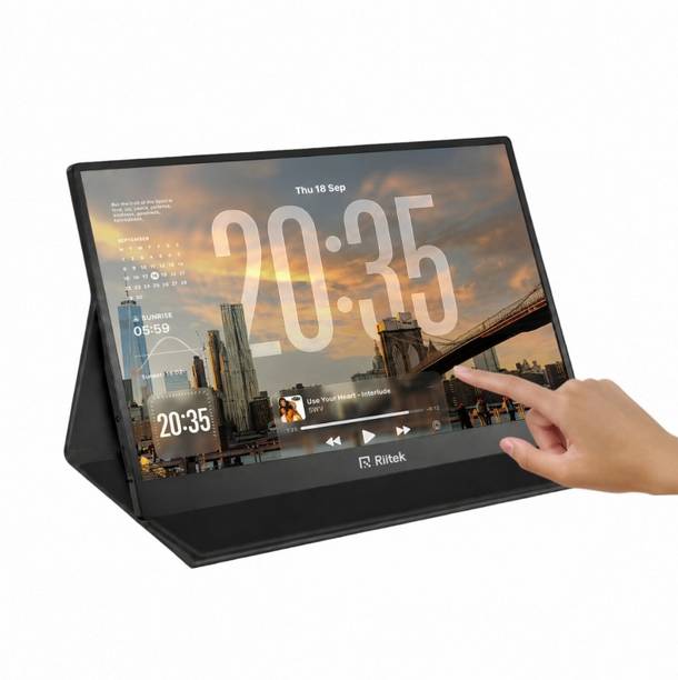 RIITEK Portable Touchscreen 39.62 cm (16 inch) Full HD IPS Panel Monitor (S4)