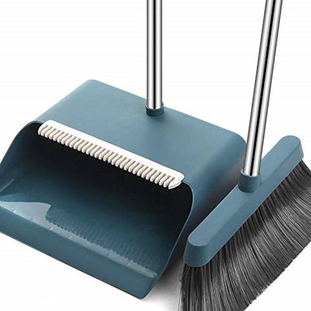 Flipkart SmartBuy Broom and Dustpan Set Lightweight Upright Lobby Broom and Dust Pan(Blue) Dust Mop