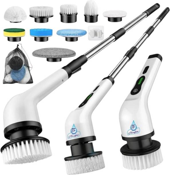 Nirvafine 9-in-1 Electric Spin Scrubber | Bathroom, Floor & Kitchen Cleaning Brush Wet & Dry Mop