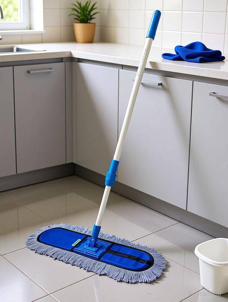 Livronic Floor Mop, Wet and Dry 18 Inch for Floor Cleaning Mop 4 FEET handle (Full Set) Wet & Dry Mop