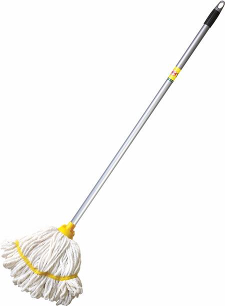 HIC Microfiber Deck Floor Mop for Cover Large Area with Long and Sturdy Handle Wet & Dry Mop