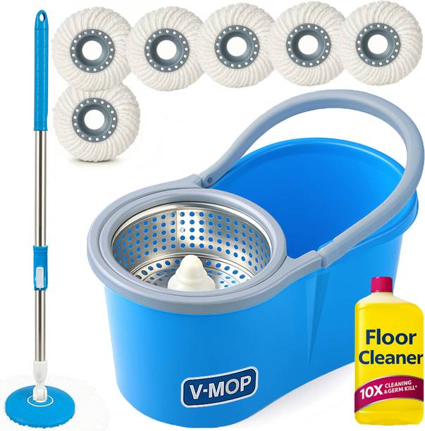 V-MOP Premium Classic Spin Mop Bucket Floor Cleaner Set -P3 Wet & Dry Mop