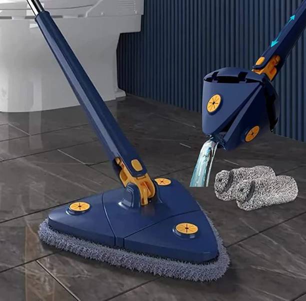KGBTREADS Triangle Mop, Adjustable Chenille Microfiber 360 degree Mop Triangular Cleaning String Mop