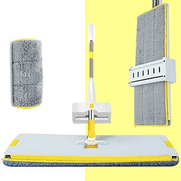 यूपीसी Slider Squeeze Flat Mop ,Home Cleaning, Ultra Thick Super Absorbent Microfiber फ्लैट मोप